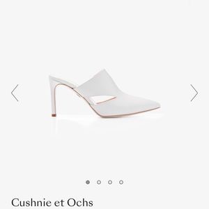 Cushnie white mules
